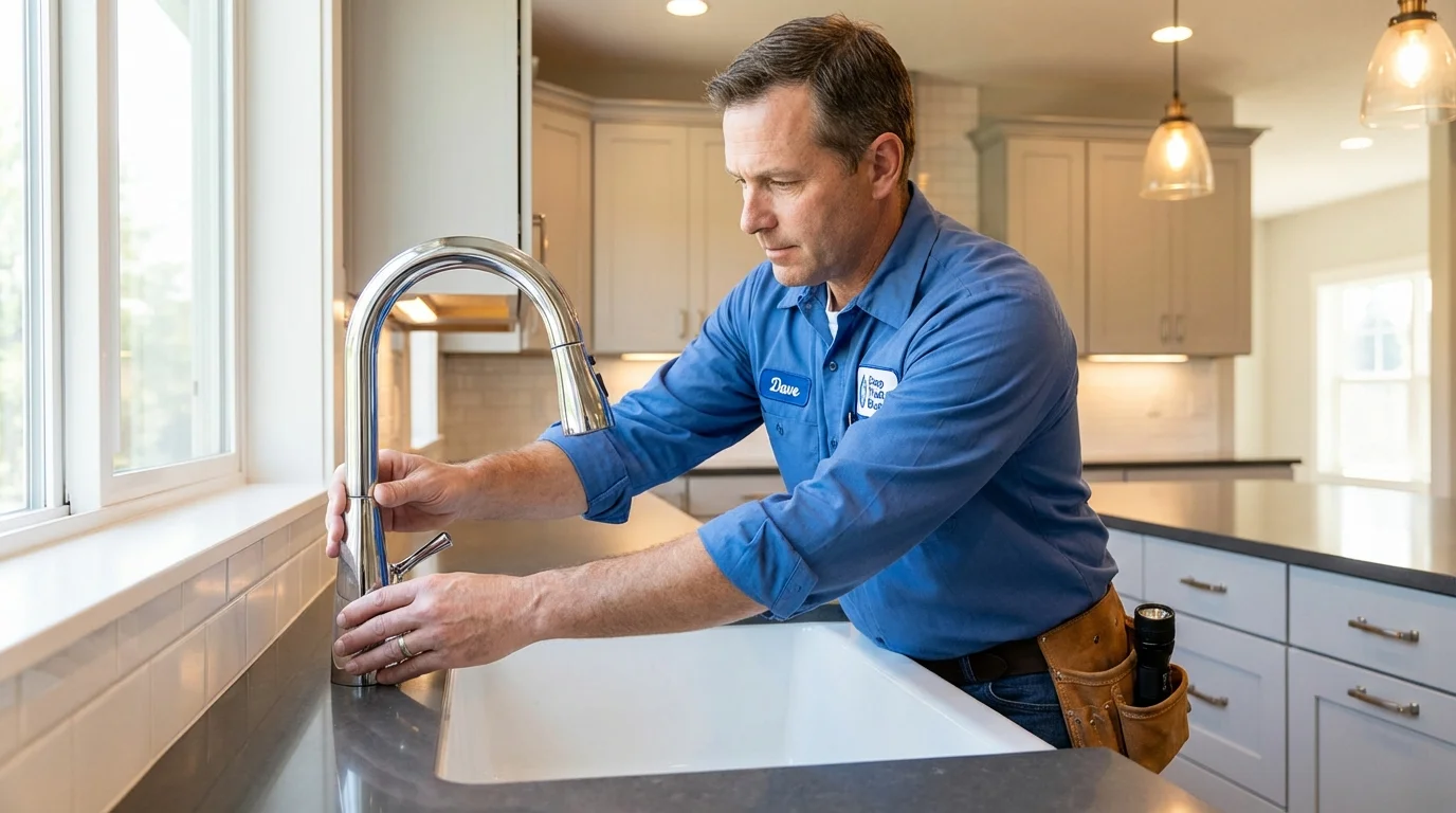 Kitchen faucet installation by Johns Plumbing LLC in Ankeny