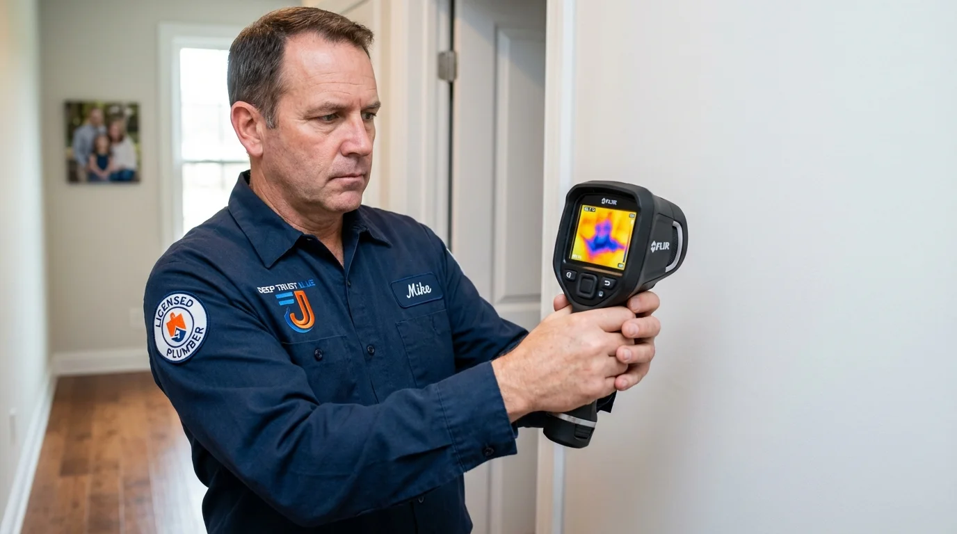 Thermal imaging leak detection by Johns Plumbing LLC in Ankeny